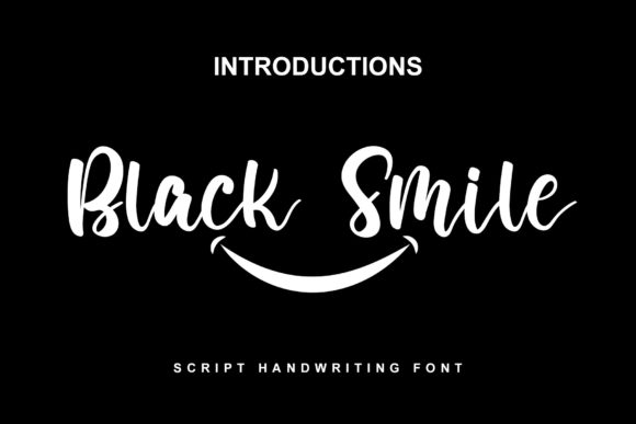 Black Smile Script Font for Editorial Design