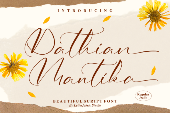 Dathian Mantika: A Delicate Script Font for Branding Projects