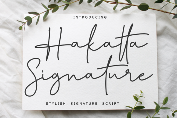 Hakatta Signature: A Handwritten Font for Editorial Elegance