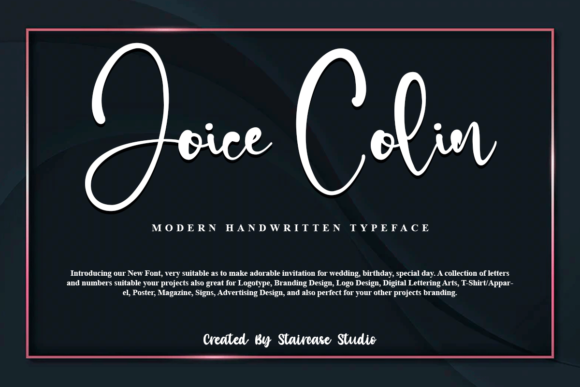Joice Colin Script Font for Editorial Design