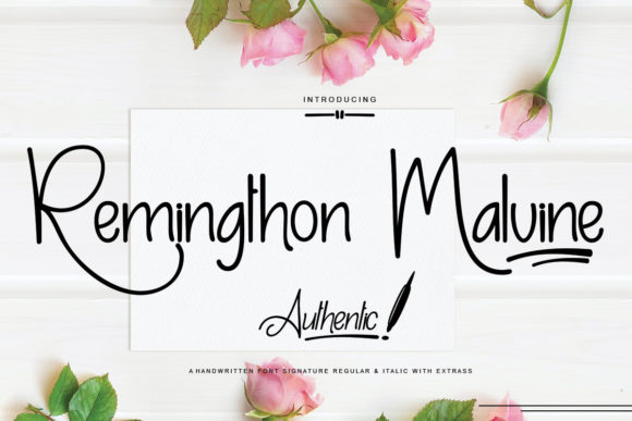 Remingthon Malvine: A Script Font for Handmade Magic