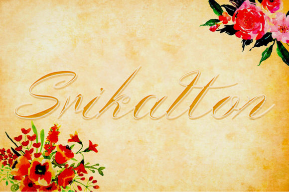 Srikatton: A Refined Script Font for Editorial Design